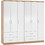HomeMarkt Εξάφυλλη Ντουλάπα Ρούχων Caesar Λευκή 180x42.5x181cm HM21236.02