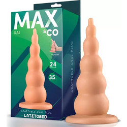 Max & Co Πρωκτική Σφήνα 24cm Δέρματος MX-959