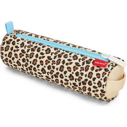 Hello Hossy Leopard Κασετίνα Βαρελάκι Μπεζ HH010763