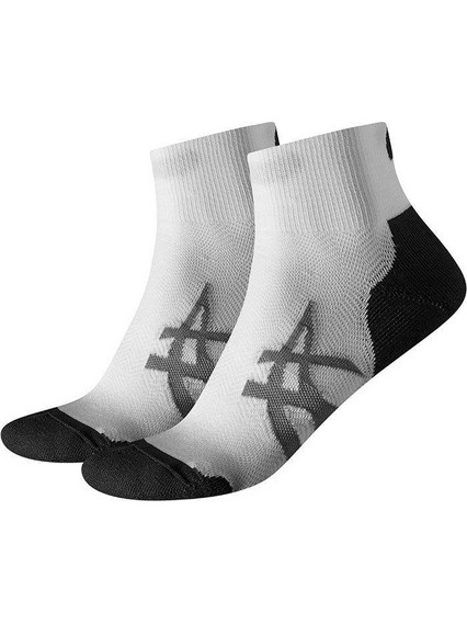 ASICS Ανδρικές Κάλτσες Κοντές με Σχέδια Λευκές 2Pack 130886-0001