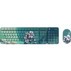 KC-01-D Turquoise Ασύρματο Σετ Πληκτρολόγιο & Ποντίκι