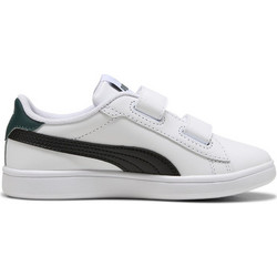 Puma Smash 3.0 Παιδικά Sneakers Λευκά Μαύρα Πράσινα 392033-22