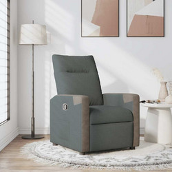 vidaXL Πολυθρόνα Relax με Υποπόδιο Ανακλινόμενη Ανθρακί 4104840
