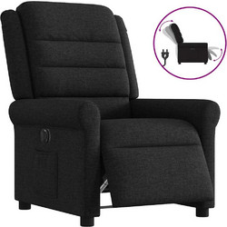 vidaXL Πολυθρόνα Relax με Υποπόδιο Ανακλινόμενη Μαύρη 3303296