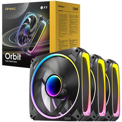 Antec Orbit Case Fan 120mm ARGB με Σύνδεση 3-Pin 4-Pin PWM 3τμχ Black