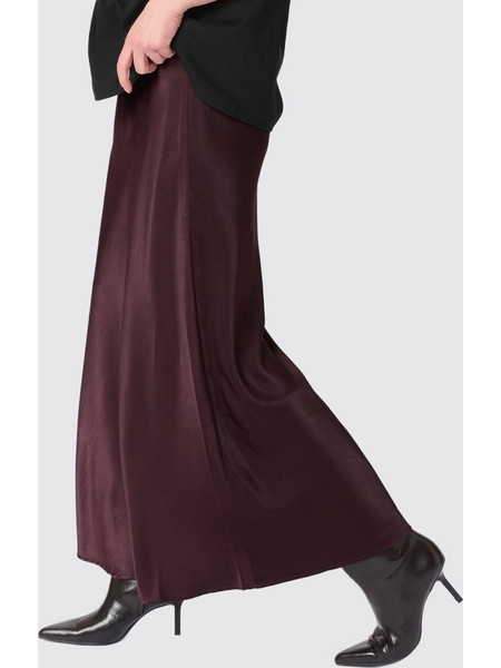 My Essential Wardrobe Μακριά Φούστα Σατέν Ψηλόμεση Μπορντό 10704820-191619