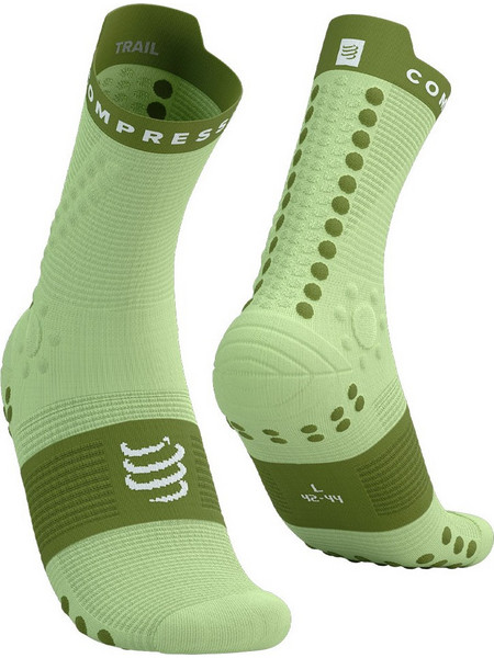 Compressport V4.0 Trail Ανδρικές Κάλτσες Ψηλές με Σχέδια Χακί XU00048B-6034