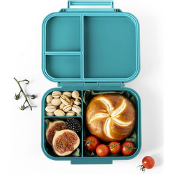 Lekkabox Classic Mini Πλαστικό Παιδικό Δοχείο Φαγητού Πετρόλ 600ml