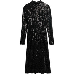 Superdry Midi Φόρεμα για Γάμο / Βάπτιση & Παγιέτες Μαύρο W8012034A-9LY