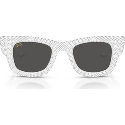 Ray-Ban RB4940BP 686687 Γυναικεία Γυαλιά Ηλίου Τετράγωνα Κοκάλινα Λευκά με Μαύρο Φακό