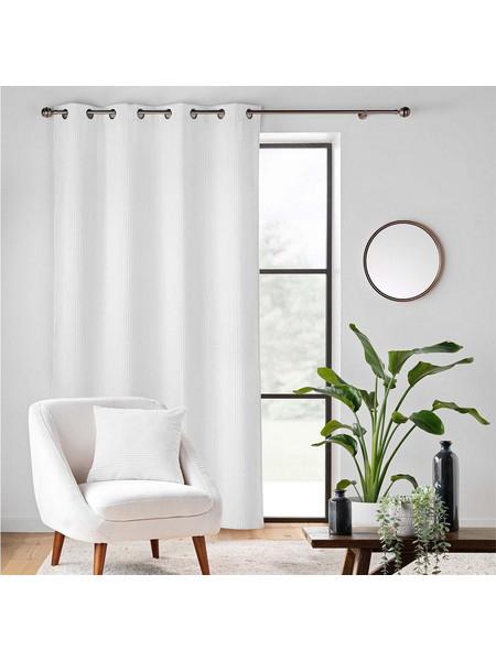 Douceur d'interieur Κουρτίνα Συσκότισης Παραθύρου Βελουτέ με Τρουκς 140x260 Nils 1612778 White