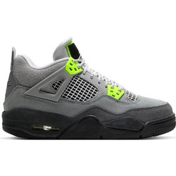 Jordan Retro Air4 Παιδικά Sneakers Μποτάκια Γκρι Lime CT5343-007