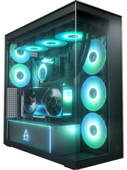 Arctic Xtender Mirror Black Gaming Midi Tower Κουτί Υπολογιστή με Πλαϊνό Παράθυρο