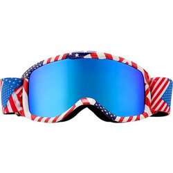 Tradesor HX040 Μάσκα Σκι & Snowboard Παιδική Κόκκινη με Φακό Καθρέπτη Μπλε
