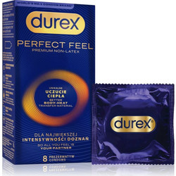 Durex Perfect Feel Προφυλακτικά Χωρίς Λάτεξ με Λιπαντικό 8τμχ