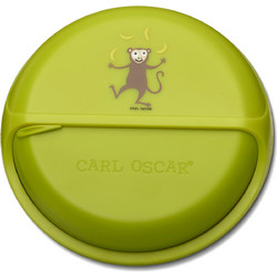 Carl Oscar SnackDISC Μαϊμού Πλαστικό Παιδικό Δοχείο Φαγητού Lime