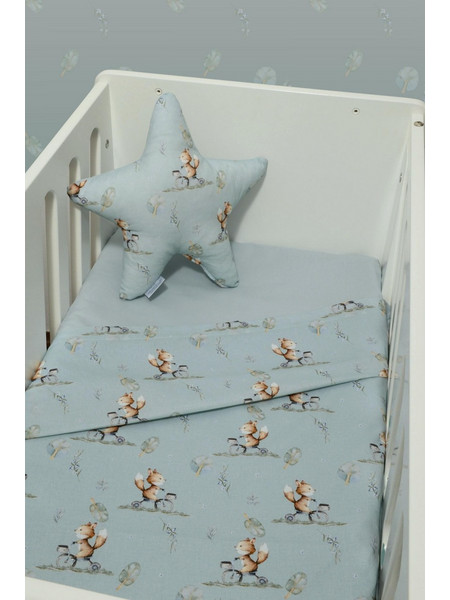 Baby Oliver Σετ Βρεφικά Σεντόνια Λίκνου / Καλαθούνας Βαμβακερά 75x110 Des 429 2τμχ