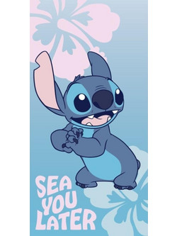 Lilo & Stitch See You Later Παιδική Πετσέτα Θαλάσσης Γαλάζια 70x140cm