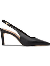 Tommy Hilfiger Γόβες Slingback Δερμάτινες με Λεπτό Ψηλό Τακούνι Μαύρες FW0FW08636-BDS