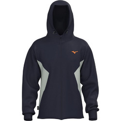 Mizuno Ανδρική Ζακέτα Φούτερ με Κουκούλα και Φερμουάρ Navy Μπλε K2GCC50326-26