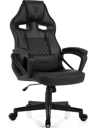 SENSE7 Knight Καρέκλα Gaming Δερματίνης Μαύρη 5907783039683
