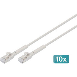 Digitus F/FTP Cat.6a Καλώδιο Δικτύου Ethernet 3m Grey 10τμχ DK-1632-A-030B-10
