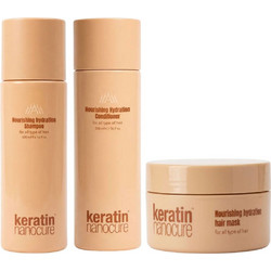 Keratin Nanocure Nourishing Hydration Σετ Περιποίησης Μαλλιών Conditioner 500ml + Μάσκα 250ml + Σαμπουάν 500ml