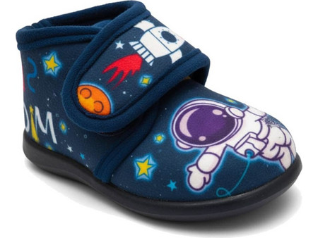 Childrenland Cosmic Χειμερινές Παιδικές Παντόφλες Μποτάκια για Αγόρι Navy Μπλε 5632
