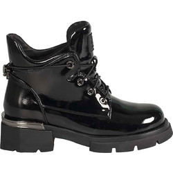 Versace 19V69 Γυναικεία Αρβυλάκια Λουστρίνι Μαύρα με Χοντρό Χαμηλό Τακούνι AM2122-0113