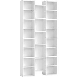 HOMCOM 836-646V00WT Βιβλιοθήκη 89.5x23.5x181cm 836-646V00WT