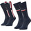 Tommy Hilfiger Ανδρικές Κάλτσες Ψηλές με Σχέδια Navy Μπλε 2Pack 100001492-002