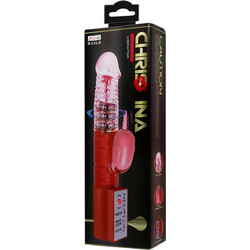 Baile Chris Ina Rabbit Vibrator Δονητής Rabbit 24cm Ροζ