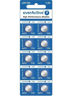 everActive AG13/L1154/LR44/157/V13GA/RW82/A76 LR44/G13 10 τμχ