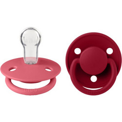 BIBS de Lux Πιπίλες Σιλικόνης 0-36m Dusky Coral Ruby 2τμχ