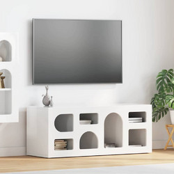 vidaXL Έπιπλο Τηλεόρασης Ξύλινο White Wash Μ100xΠ35xΥ40cm 891268