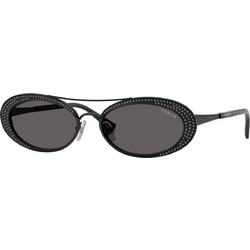 Vogue VO4348SB 352/87 Γυναικεία Γυαλιά Ηλίου Οβάλ Μεταλλικά Μαύρα με Μαύρο Φακό