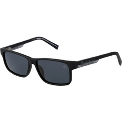 Timberland TB00015 02D Ανδρικά Γυαλιά Ηλίου Τετράγωνα Κοκάλινα Μαύρα με Μαύρο Φακό