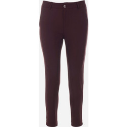 Gsecret Υφασμάτινο Γυναικείο Παντελόνι Chino Slim Εφαρμογή Καφέ 8052-35796