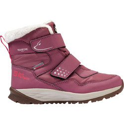 Jack Wolfskin Polar Bear Texapore Παιδικά Μποτάκια Χιονιού Ροζ Λευκά Αδιάβροχα με Σκρατς & Γούνα A62146-5114