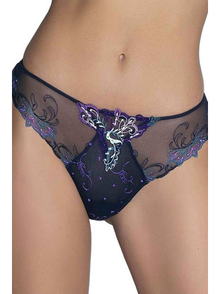 Lise Charmel Γυναικείο Sexy String με Δαντέλα Navy Μπλε ACH0077