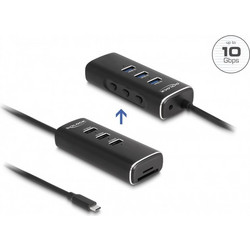 DeLOCK 64234 USB Hub 3.1 USB-C με 5 Θύρες USB-A / Card Reader