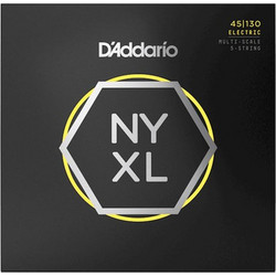D'Addario NYXL45130MS Σετ 5 Χορδές Ηλεκτρικού Μπάσου 45-130" Light Tension