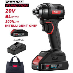 Deli DE-QZ20-1D2 DE-QZ20-1D2 Παλμικό Κατσαβίδι Μπαταρίας Brushless 20V 2x2Ah