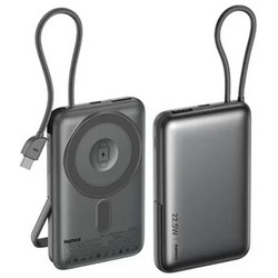 Remax MC-01 Wireless Magsafe Power Bank 10000mAh 22.5W με Θύρα USB-A & Θύρα USB-C Black