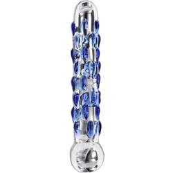 ToyJoy Glass Worxx Diamond Dazzler Πρωκτικό Dildo 18cm Διαφανές Μπλε