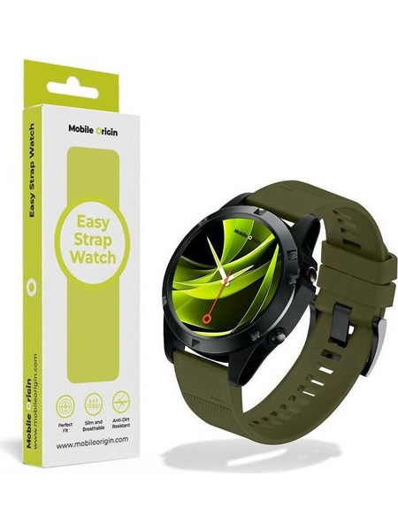 Mobile Origin Easy Strap Garmin Λουράκι Σιλικόνης Green (Universal 20mm)