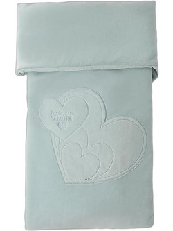 iDo Κουβέρτα Κούνιας 75x100 Hearts Πράσινο Mint