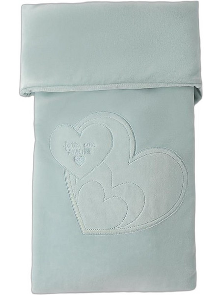 iDo Κουβέρτα Κούνιας 75x100 Hearts Πράσινο Mint