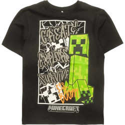 Name It Minecraft Παιδικό T-Shirt Κοντομάνικο Μαύρο Lime 13254203