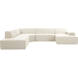 PoliHome Fubu M Γωνιακός Καναπές Αριστερή Γωνία Εκρού 352x288cm 163057179